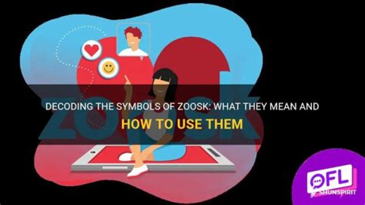 What do the zoosk symbols mean?