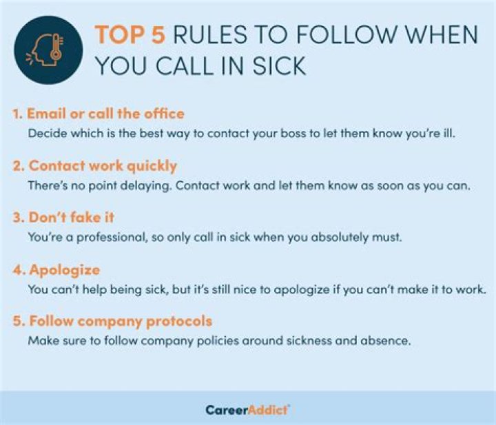 What do you say when calling in sick?