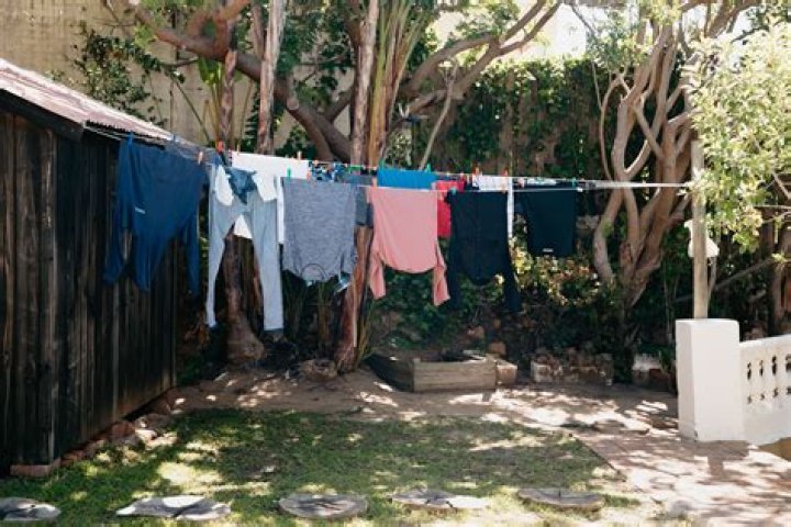 What do you use to hang clothes on a clothesline?