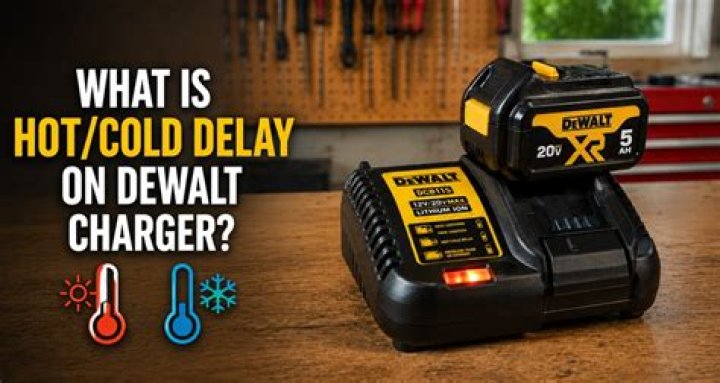 What does a hot cold delay on DeWalt Charger?