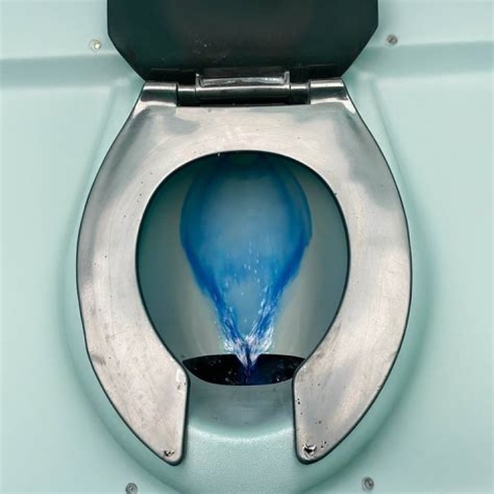 What does blue toilet water do?
