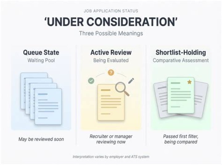 What does considering mean on application status?