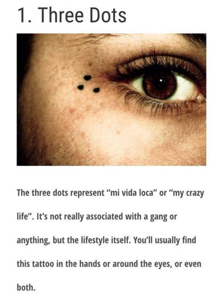 What does dots tattoo under the eye mean?
