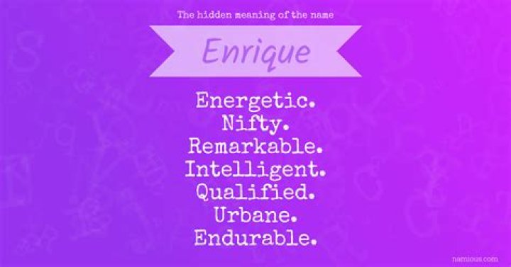 What does Enrique mean?