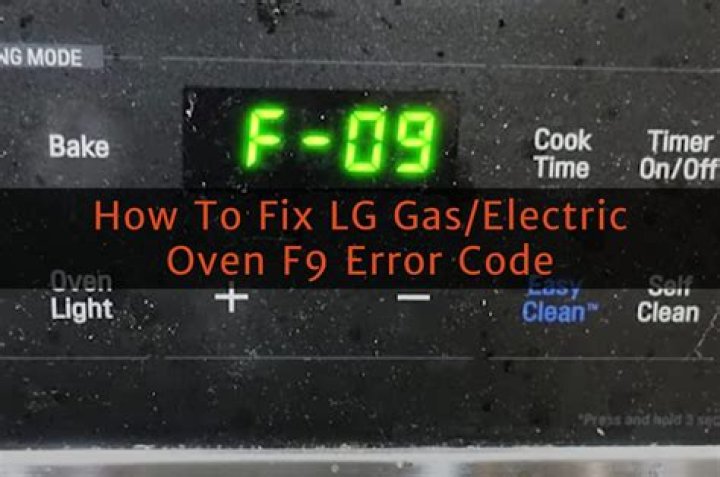 What does F9 mean on a stove?