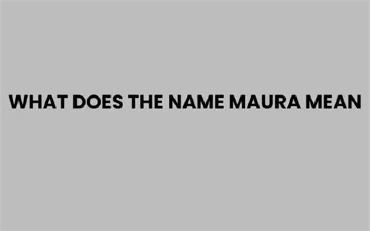What does Maura mean in Italian?