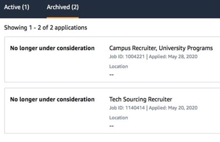 What does no longer under consideration mean?