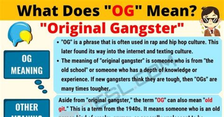 What does OG mean in relationships?