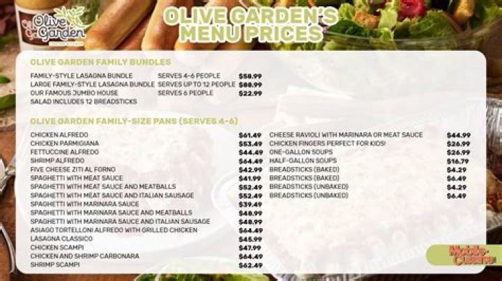 What does Olive Garden cost?
