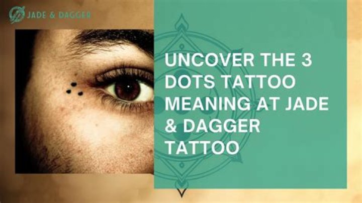 What does the 3 dots tattoo mean?