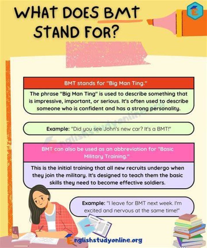 What does the M stand for in BMT?
