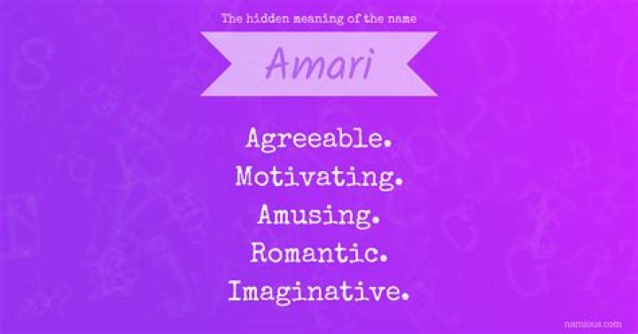What does the name Amari means?