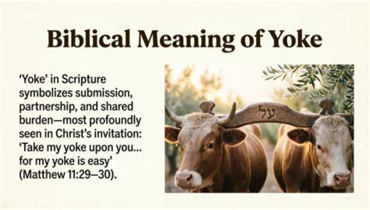 What does yoke mean in Bible?