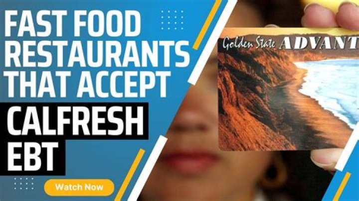 What fast food restaurants take EBT in Michigan?