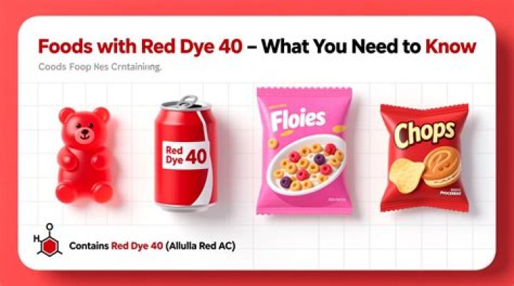 What foods contain red dye?