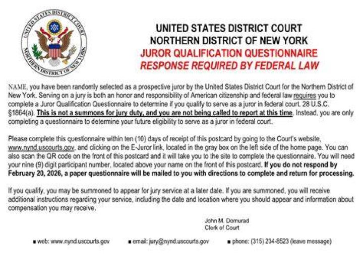 What happens if you don’t respond to jury duty questionnaire NY?