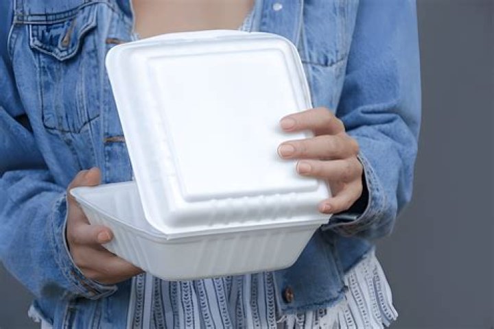 What happens if you heat food in Styrofoam?