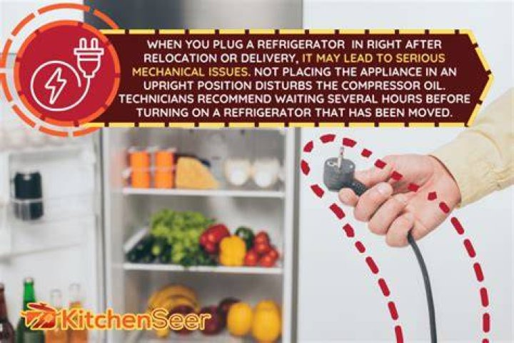 What happens if you plug a fridge in too soon?