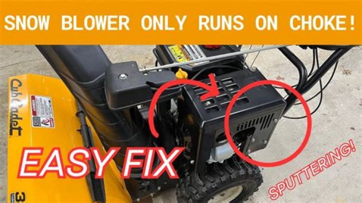 What happens if you run a snowblower with the choke on?