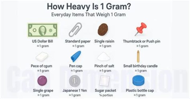 What household item weighs a gram?