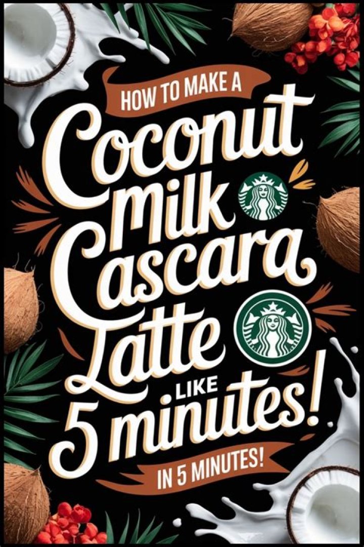 What is a coconut milk cascara latte?