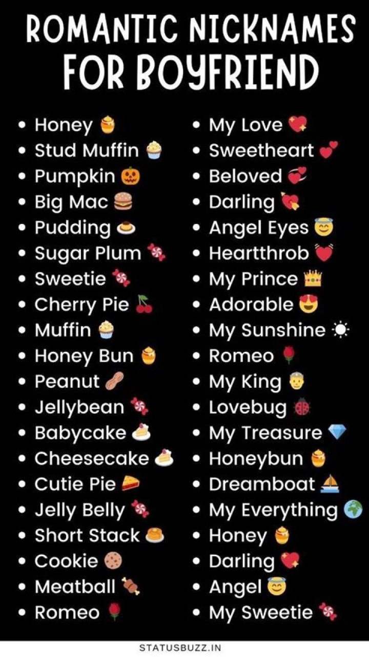 What is a cute nickname for a girlfriend?
