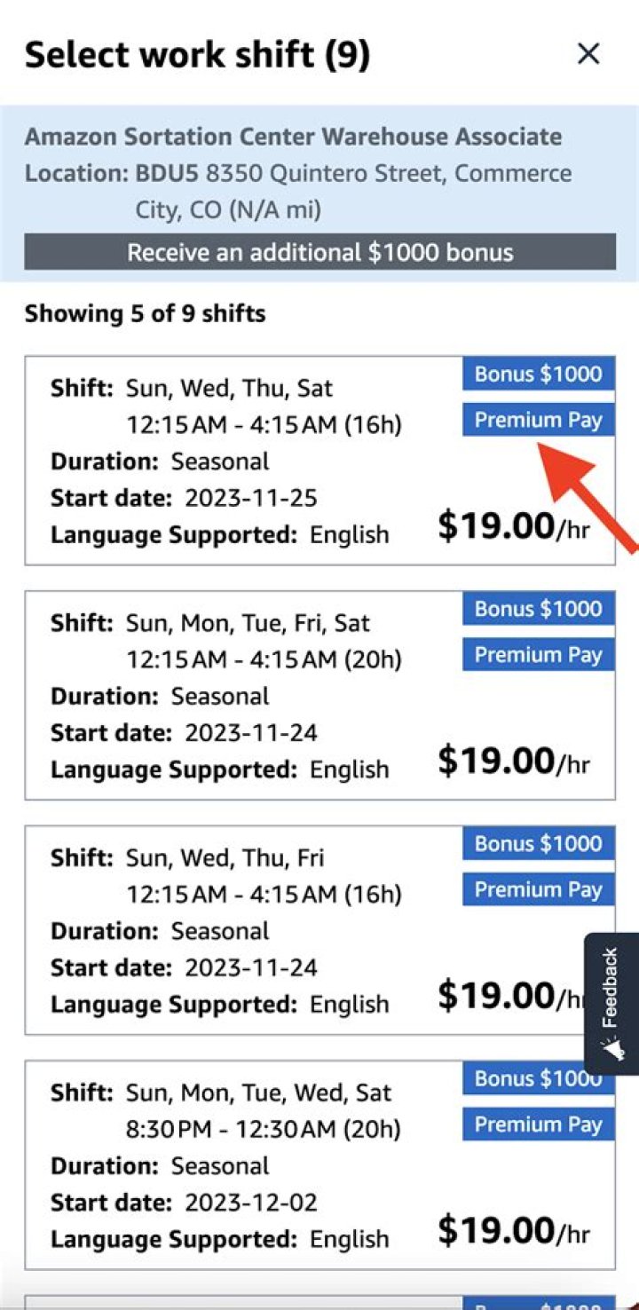 What is Amazon shift pay?