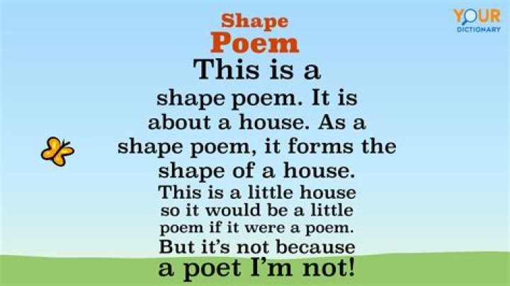 What is an example of a shape poem?