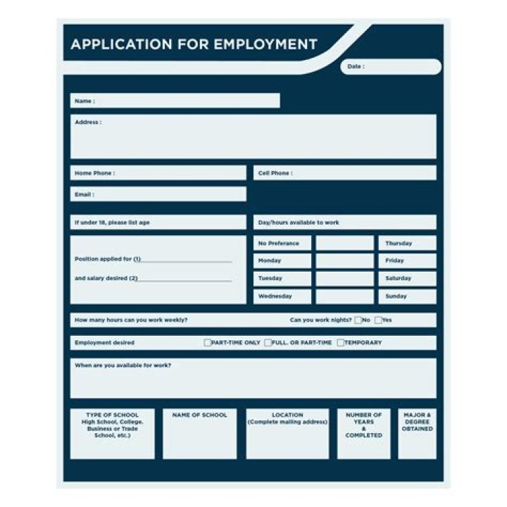 What is application blank?