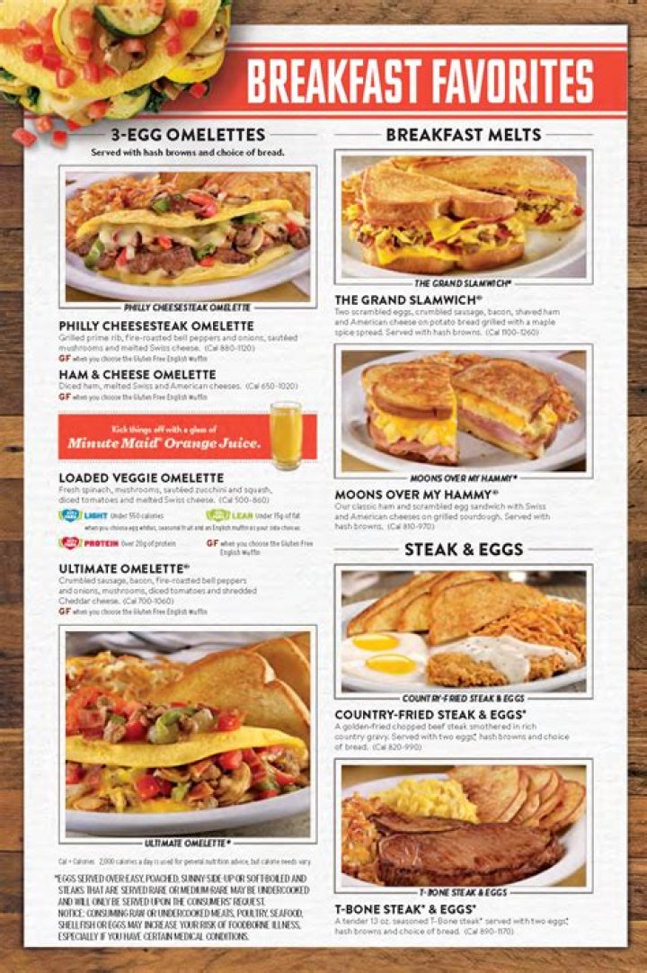 What is Denny’s 55+ menu?