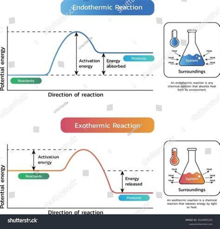 What is endothermic and exothermic reaction with example?