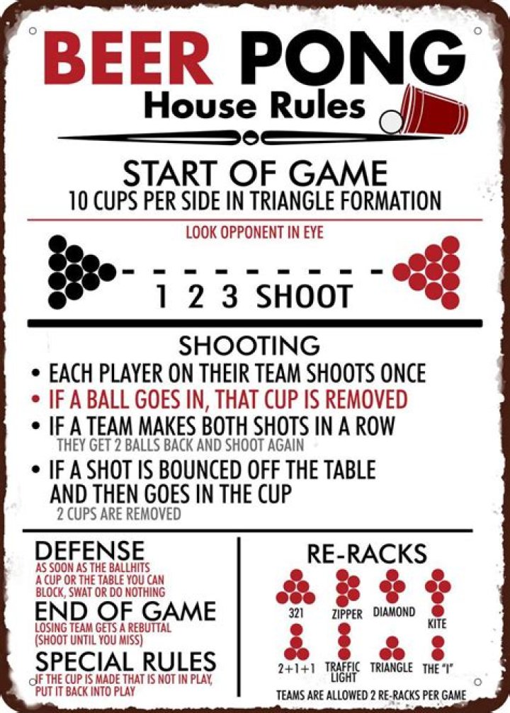 What is Gentlemans in beer pong?