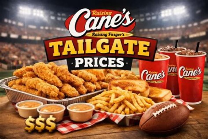 What is included in Raising Cane’s tailgate?