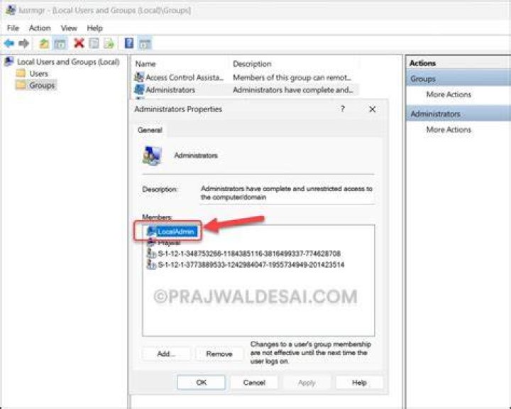 What is local admin account?