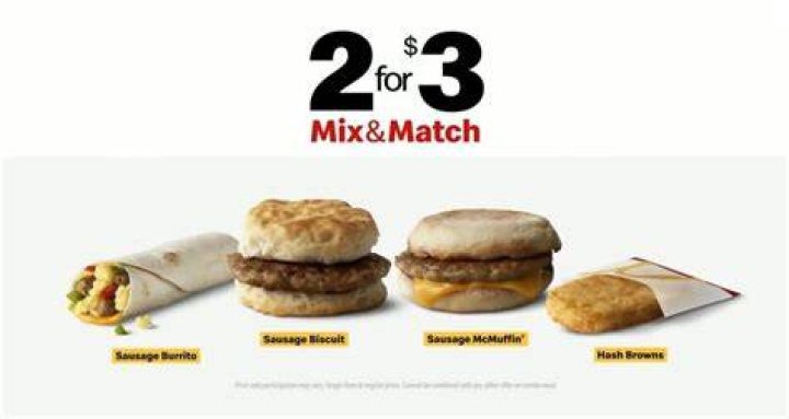 What is Mcdonalds 2 for $3?