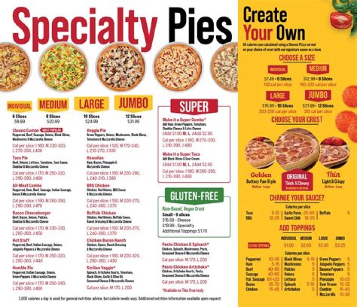 What is on a Humble Pie Pizza?