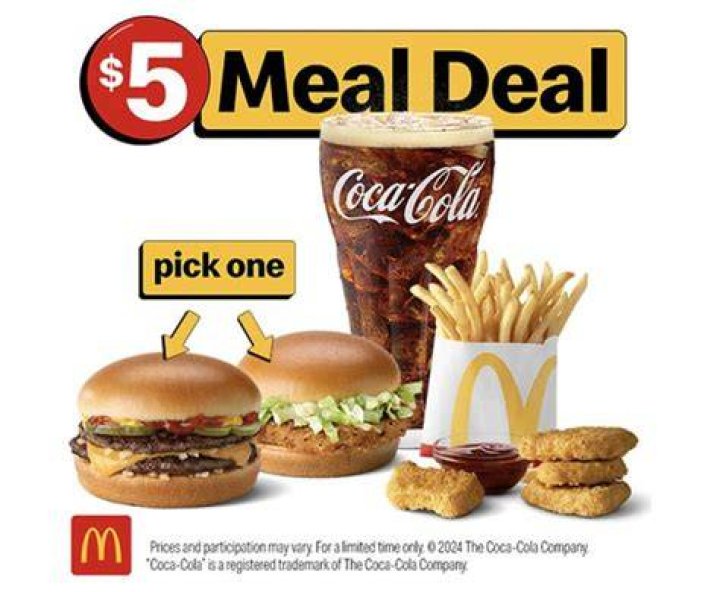 What is on the 2 for 5 menu at McDonald’s?