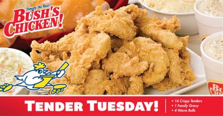 What is tender Tuesday at Bush’s Chicken?