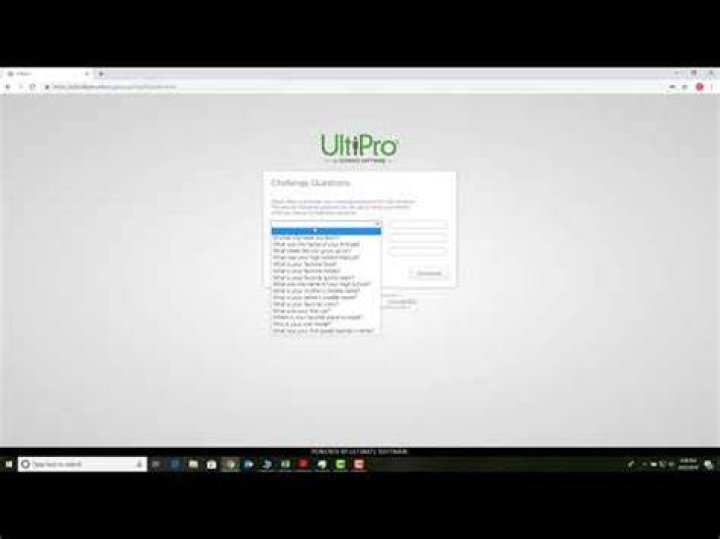 What is the company access code for UltiPro?