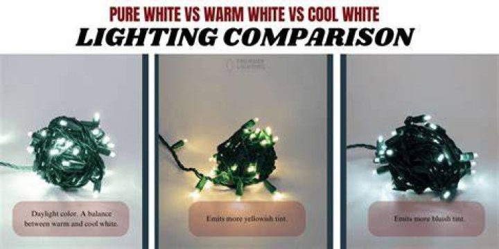 What is the difference between cool white and warm white LED Christmas lights?