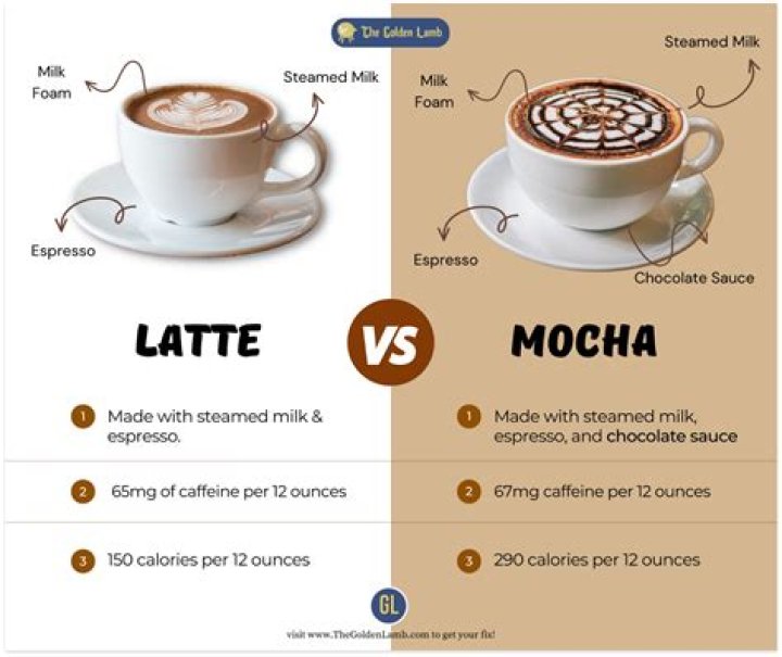 What is the difference between iced latte and iced mocha?