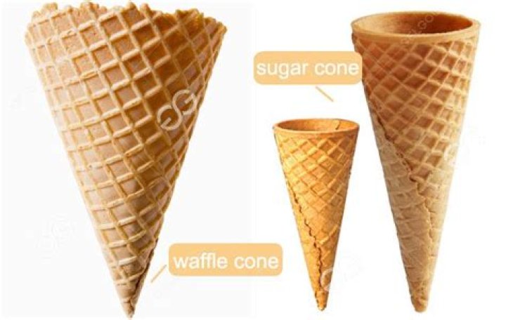 What is the difference between sugar and waffle cones?