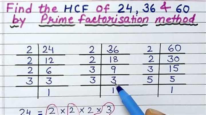 What is the HCF of 24 and 60?