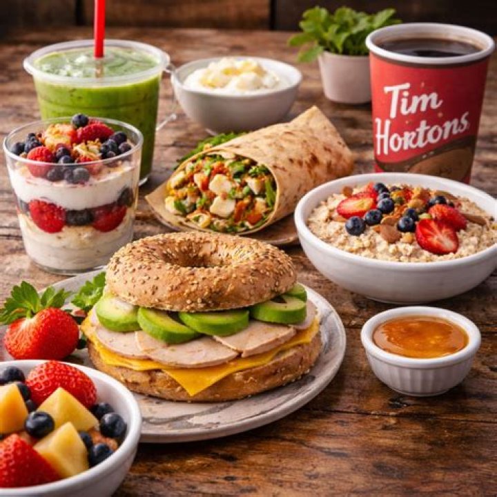What is the healthiest sandwich at Tim Hortons?