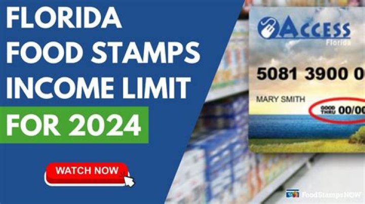 What is the maximum income for food stamps in Florida?