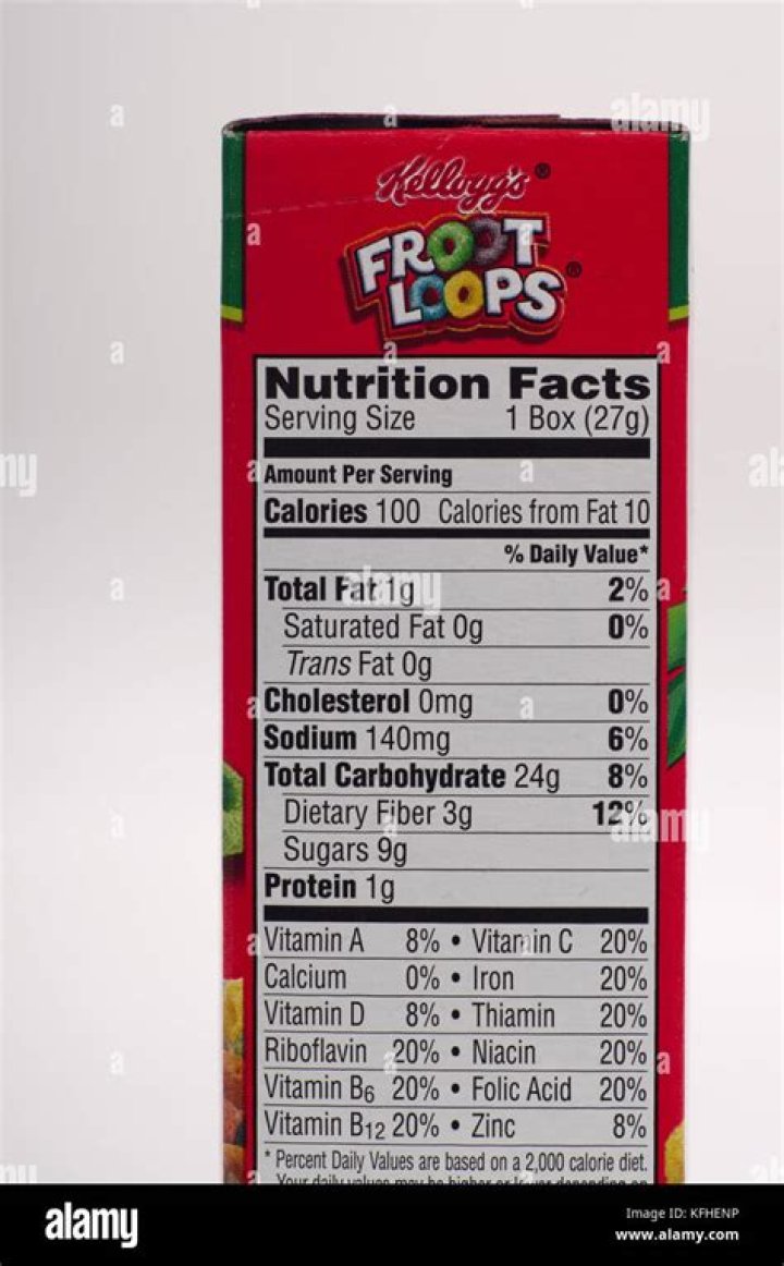 What is the nutritional value of Fruit Loops?