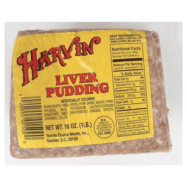 What is the nutritional value of liver pudding?