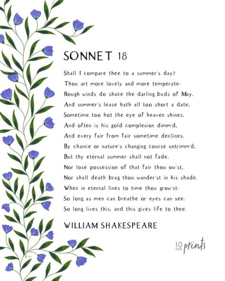 What is the symbolism of Sonnet 18?