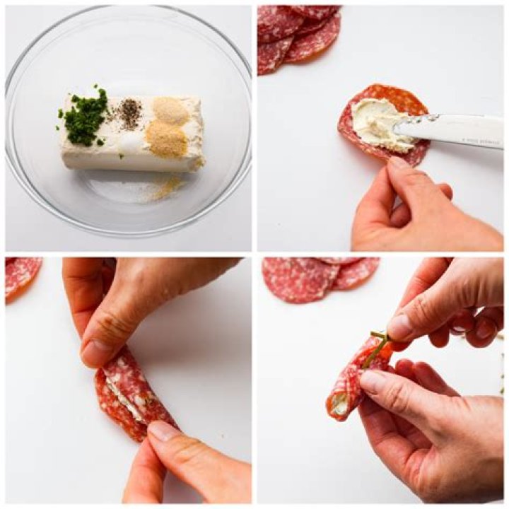What is the white stuff inside salami?