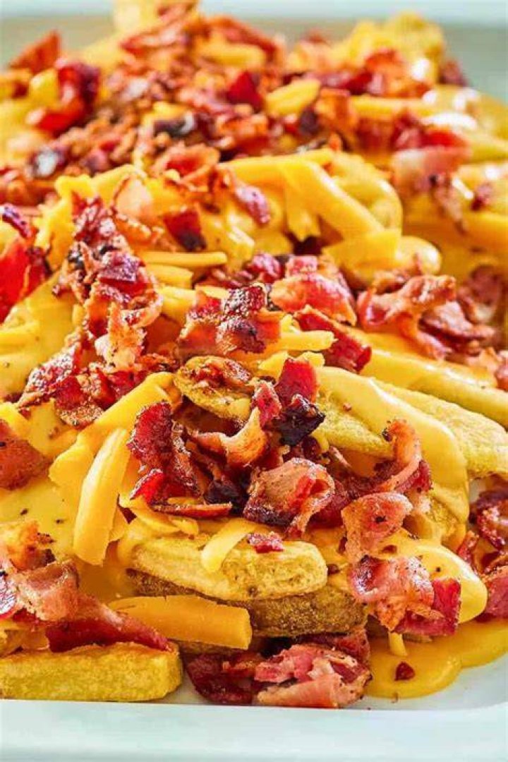 What kind of cheese is on baconator fries?